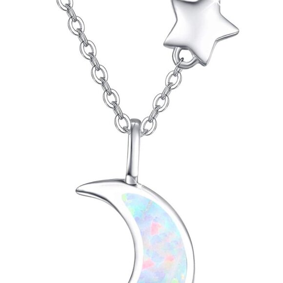925 Sterling Silver Heart Necklace for Women I Love You to The Moon and Back Sun - Picture 1 of 7